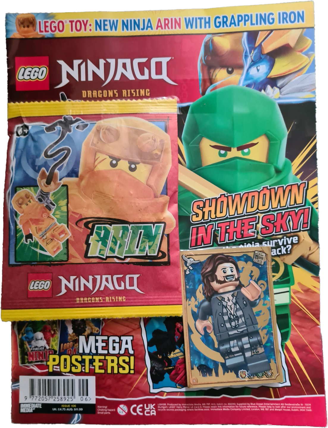Ninjago Dragon Rising Magazine Issue 106 with Arin Minifigure