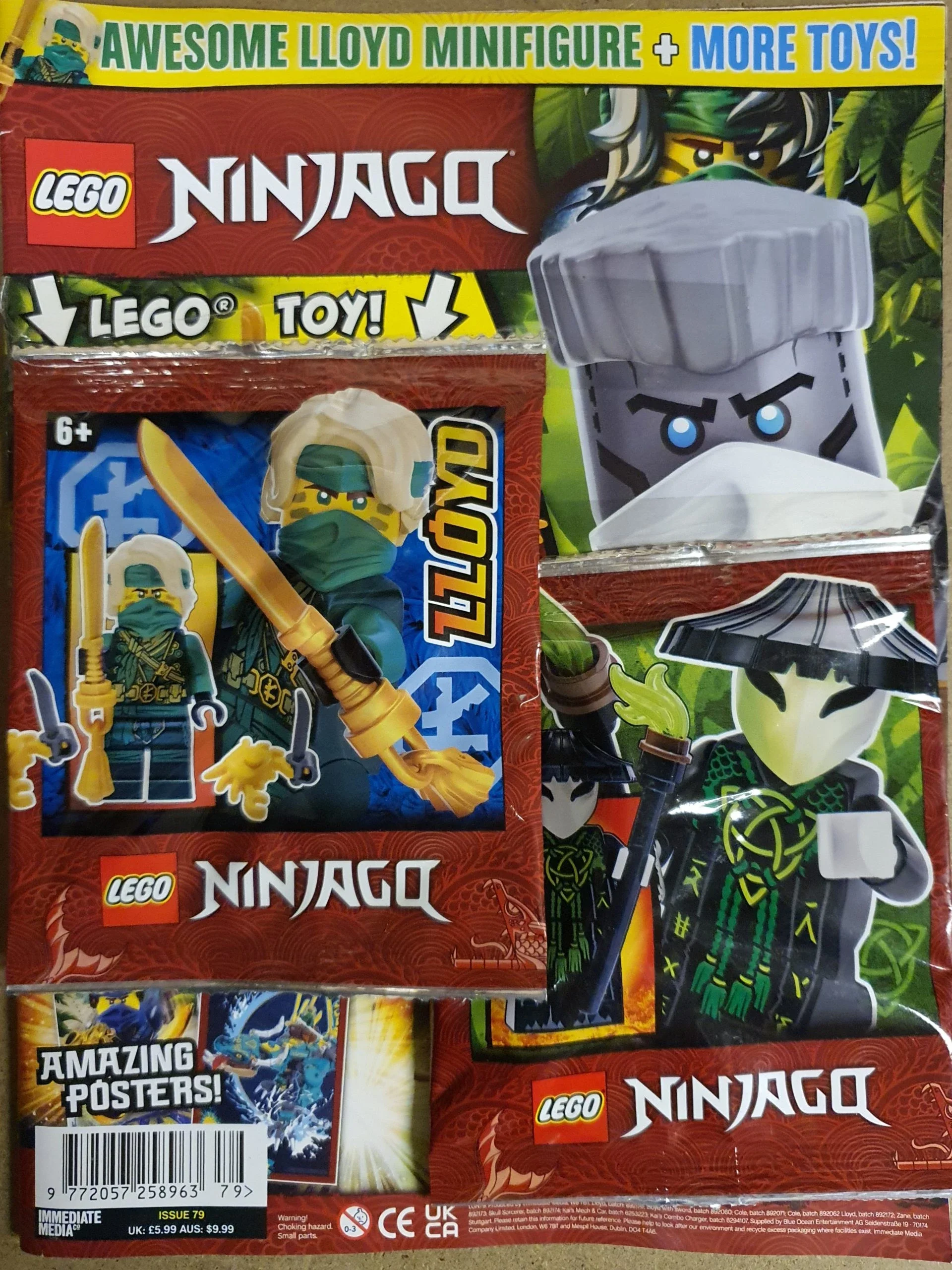 Ninjago Magazine Issue 79 with Lloyd + Zane Minifigure Foil Pack