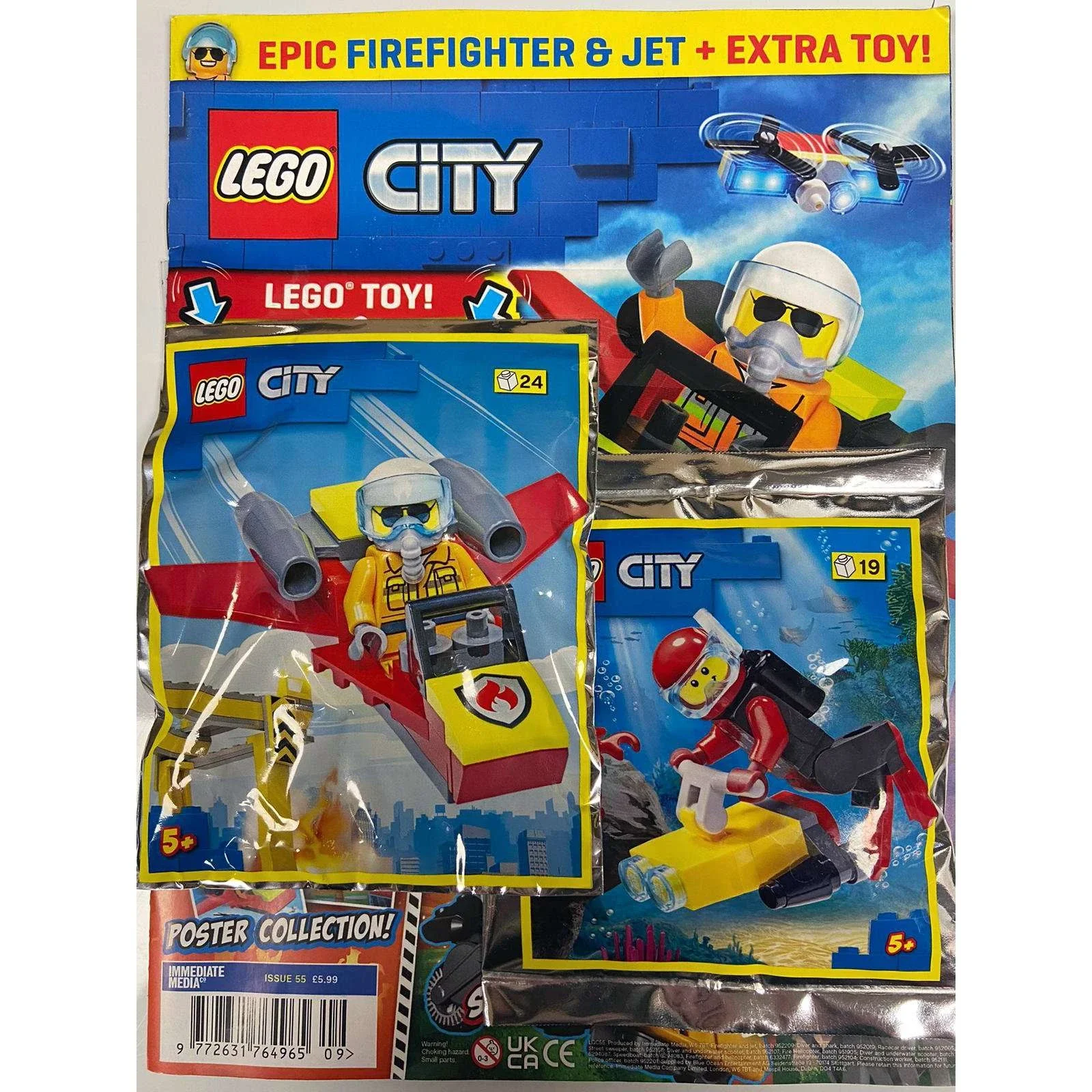 City Magazine Issue 55 with Firefighter Jet and Street Sweeper Foil Pack