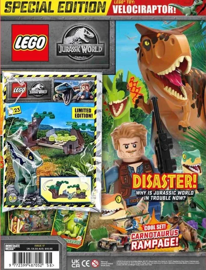 Jurassic World Magazine Issue 17 with Velociraptor Foil