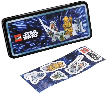 Star Wars Minifigures Pattern Pencil Case with Sticker Sheet