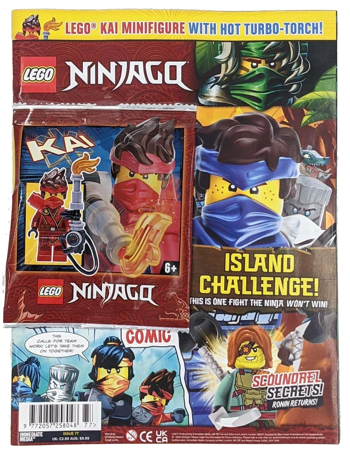 Ninjago Magazine Issue 77 with Kai Minifigure Foil Pack