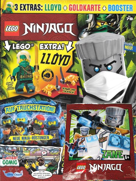 Ninjago Magazine Issue 79 with Zane Minifigure Foil Pack