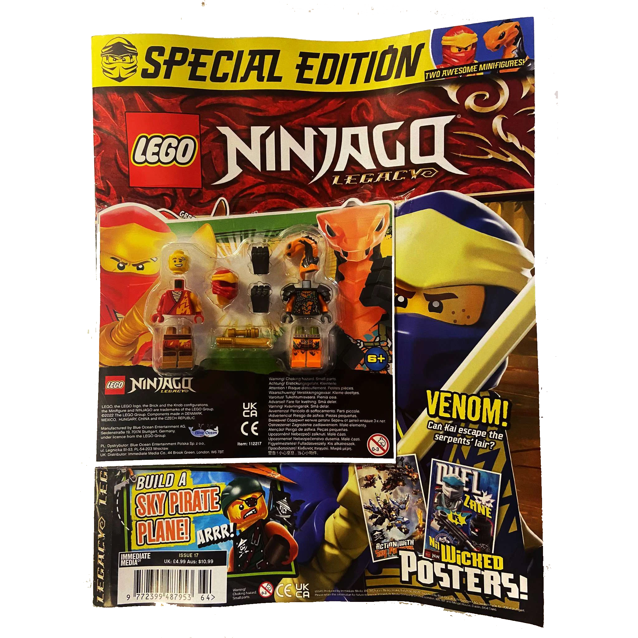 Ninjago Magazine Issue 17 With Kai vs Boa Destructor Blister Pack