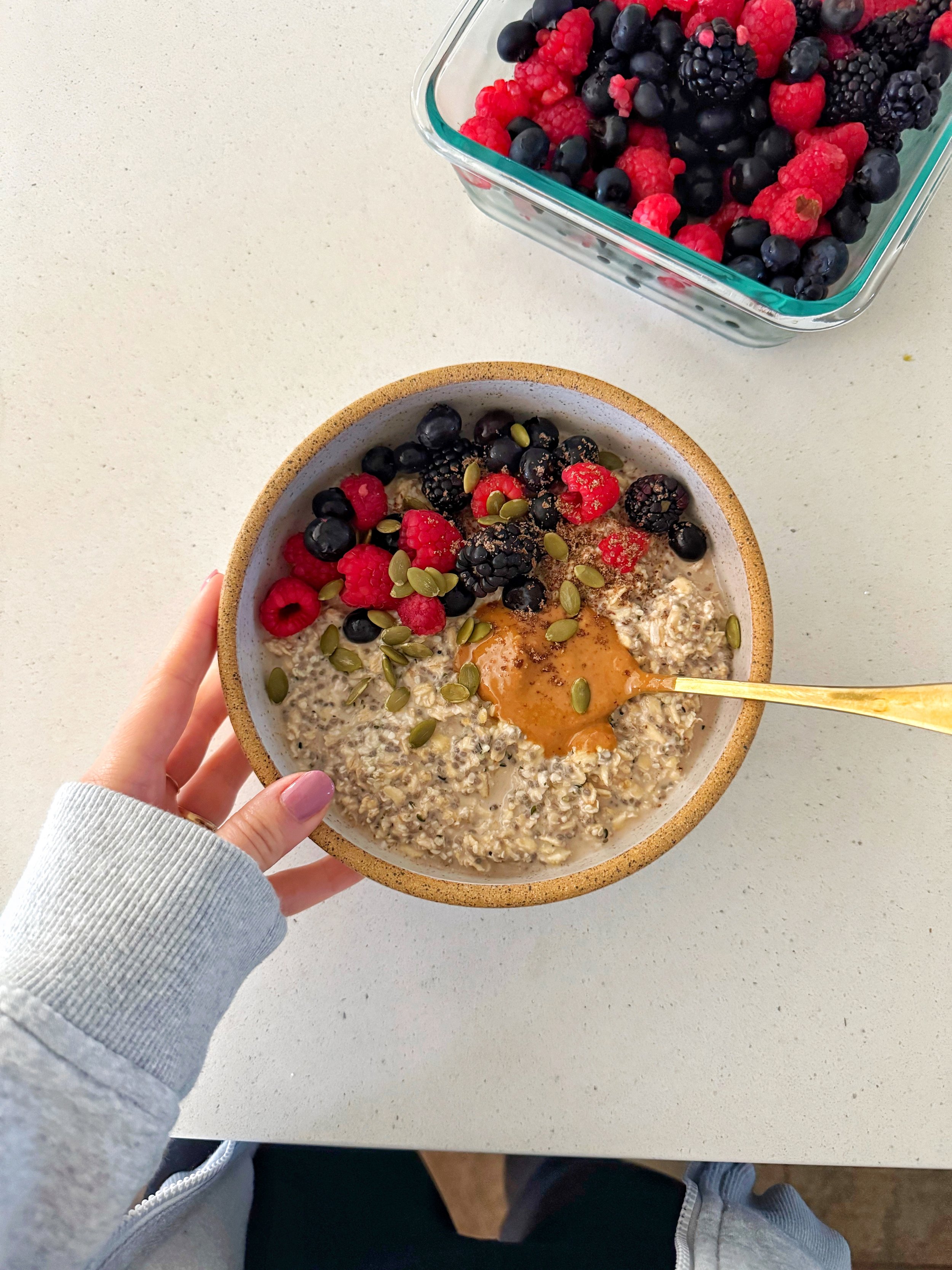 Honey Peanut Butter Overnight Oats