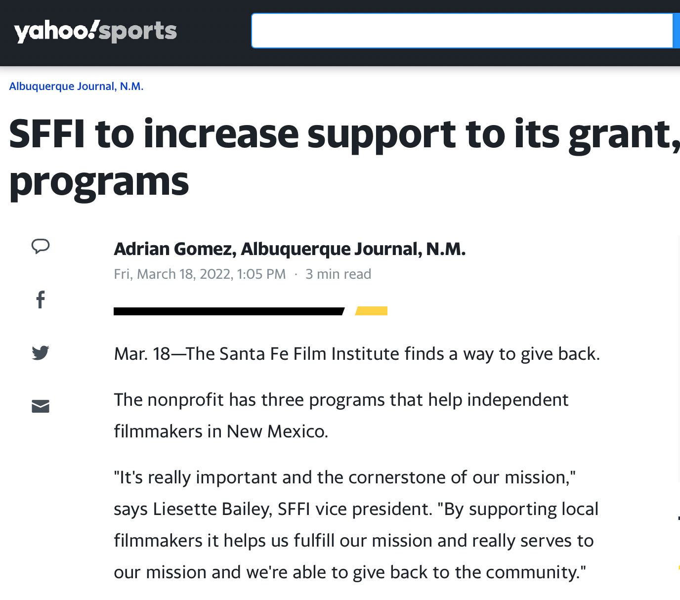 SFFI to increase support to its grant, scholarship programs