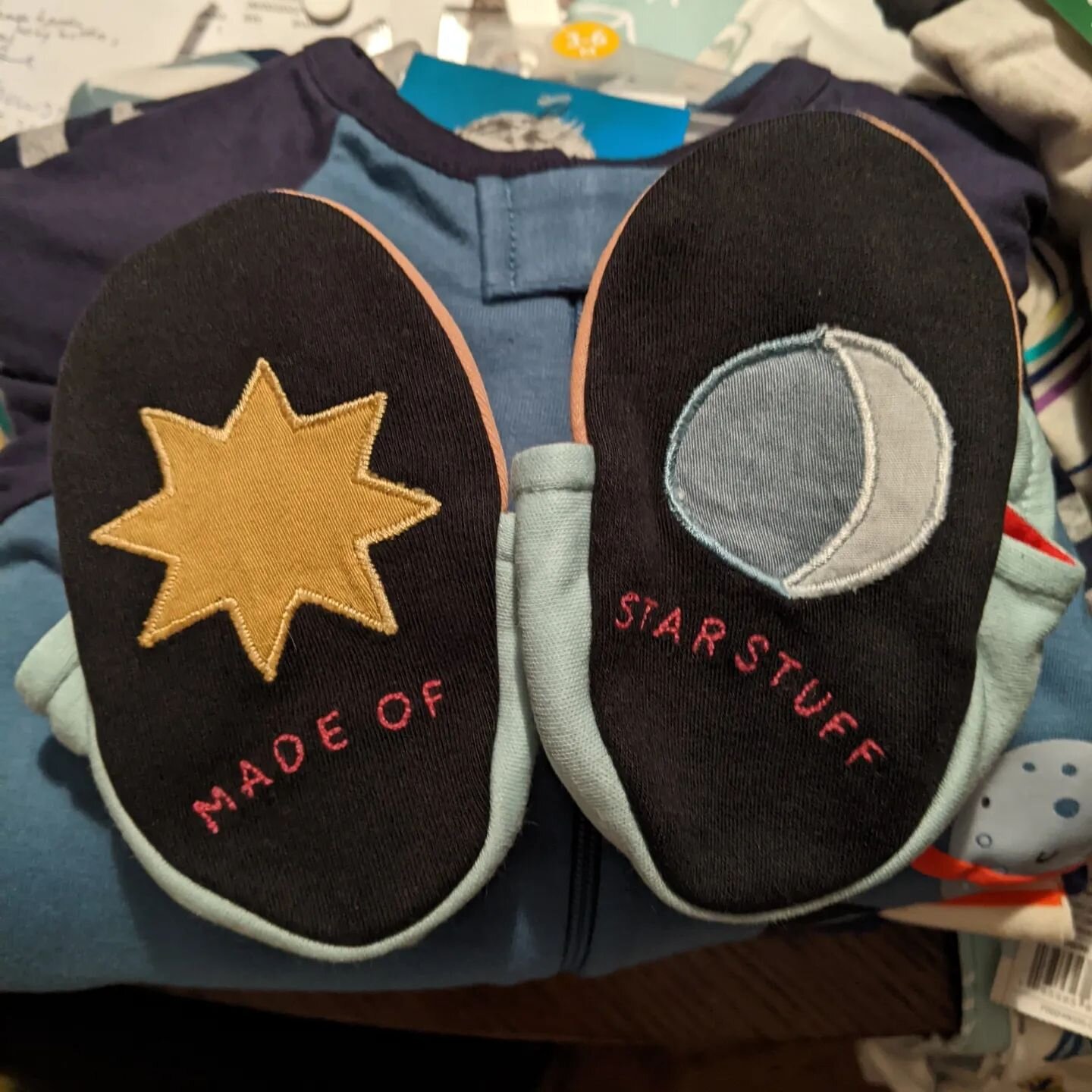Two of our co-founders are preparing to become first-time parents. 🎉 Check out these on brand cutie booties made by @hapticlab. 
.
.
.
#indiedevparents #indiedev