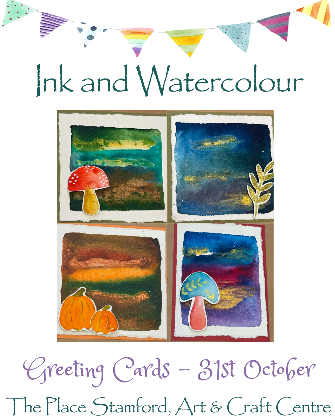 Ink and Watercolour Greeting Cards