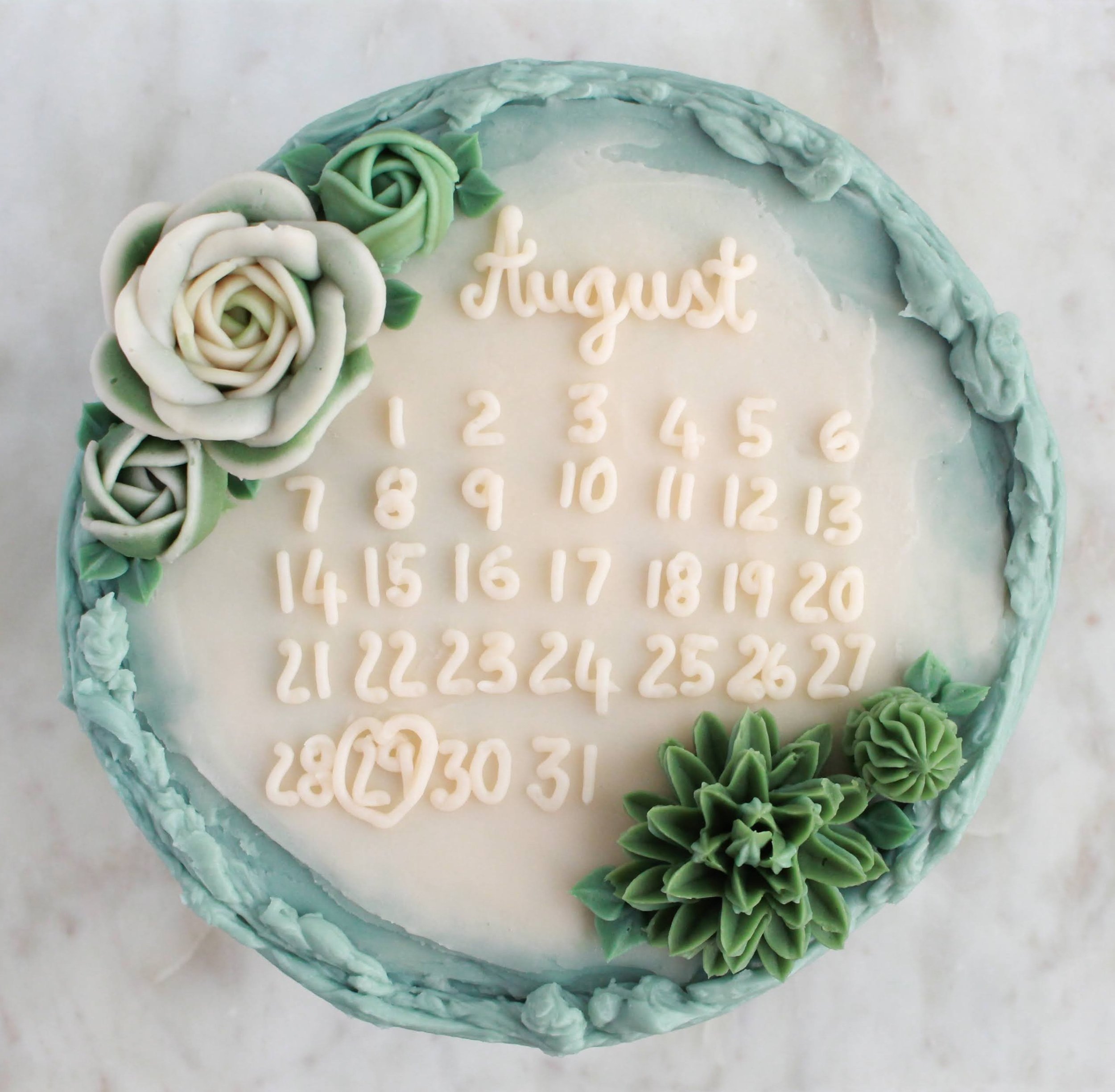 Calendar Birthday Cake | Baked by Nataleen