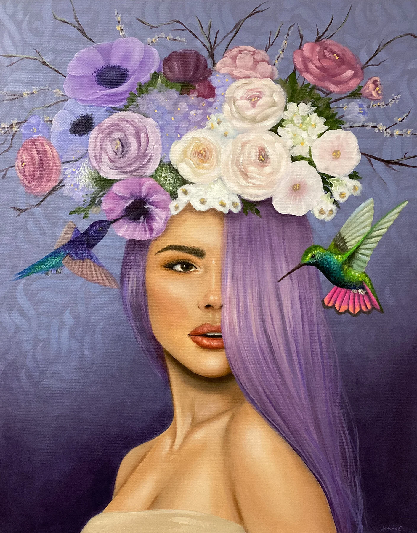 Morning Joy, 2021. 24”x30” Acrylic on canvas.