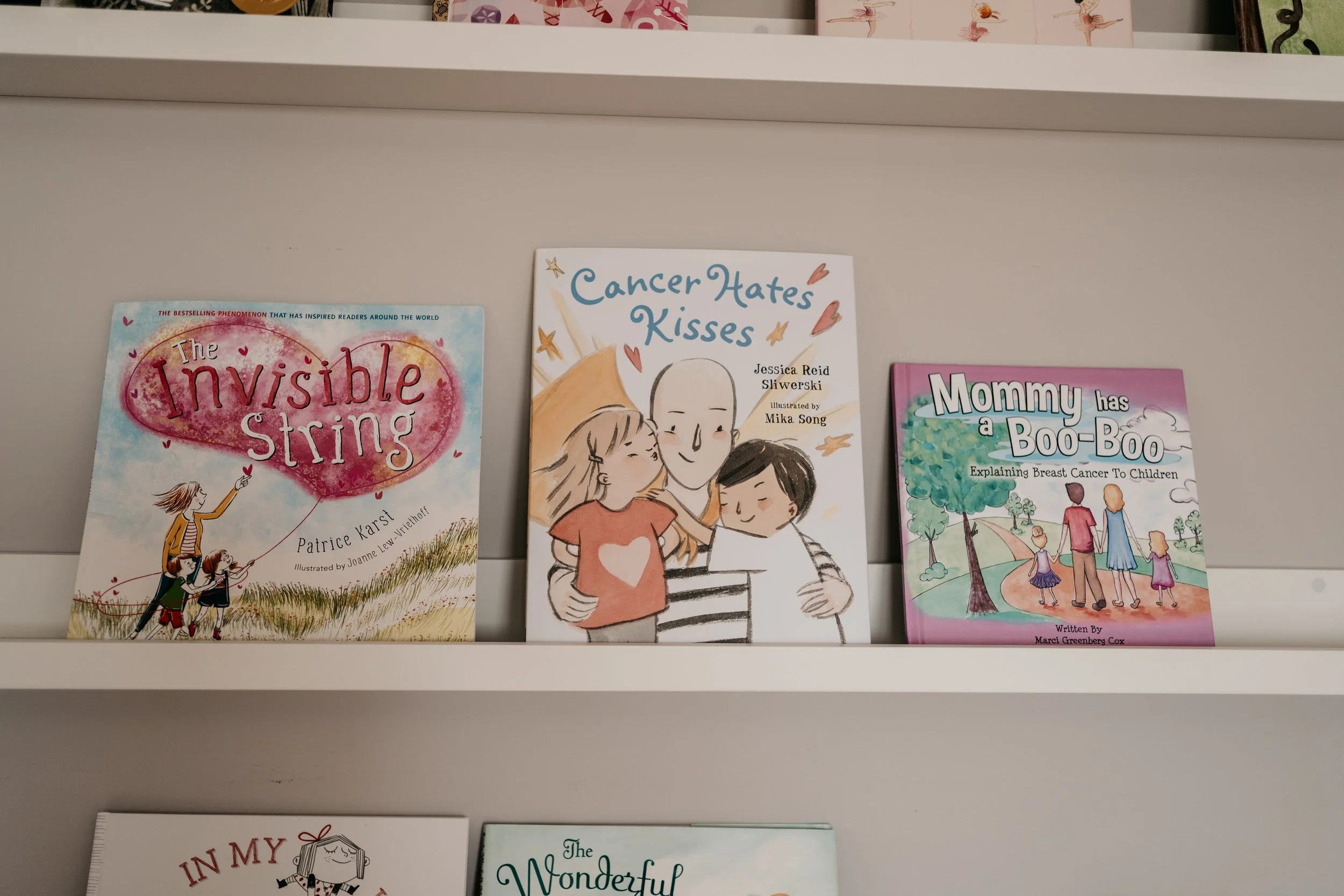photo of books about mother having breast cancer