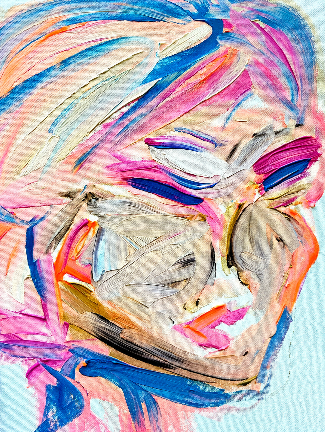 Vibrant Impasto Portrait in Repose.png