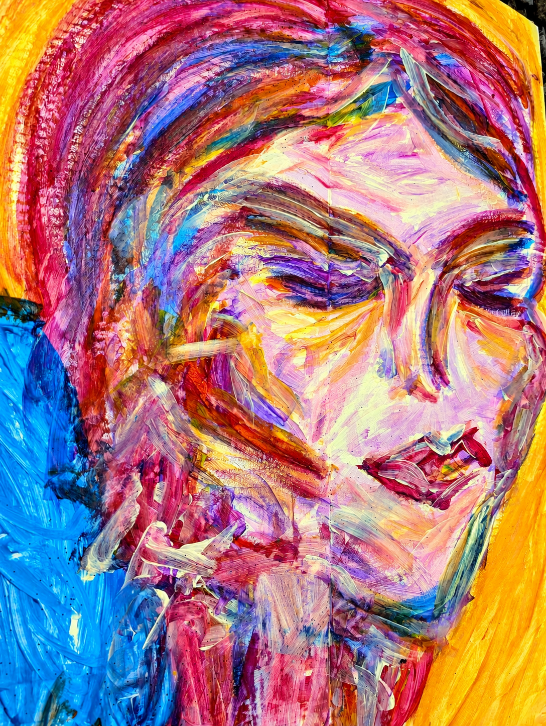Vibrant Impasto Profile Portrait.png
