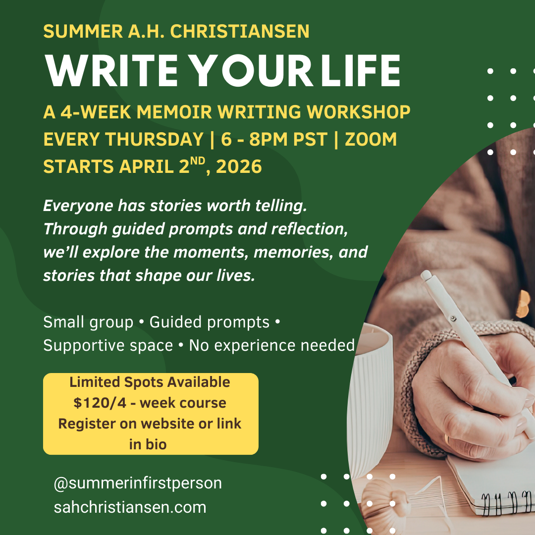 Write Your Life: 4 Week Memoir Writing Course