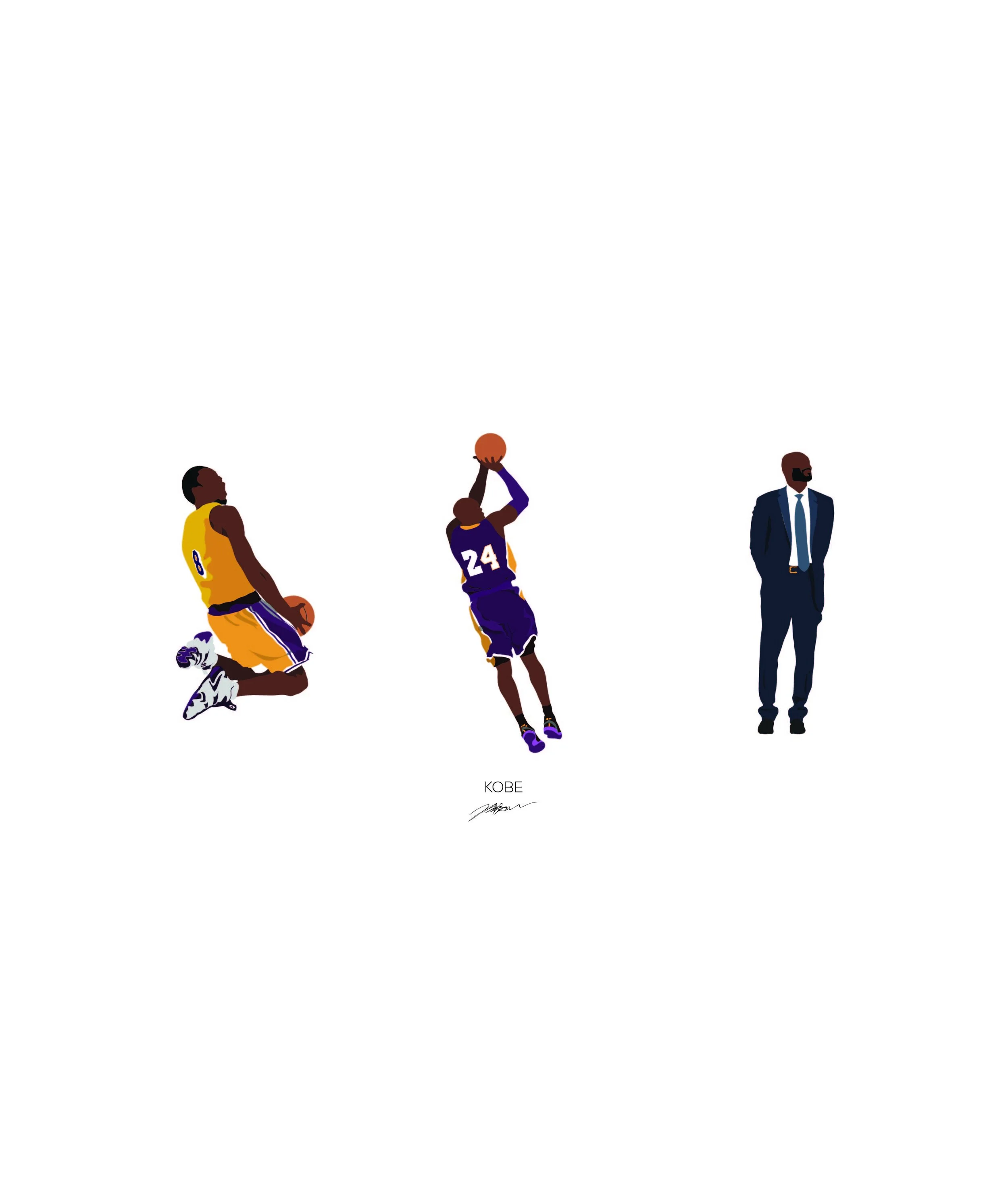 "Kobe" Illustration print