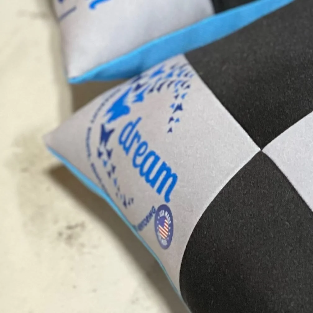 🧵 These upcycled pillows aren&rsquo;t just sustainable keepsakes, they represent U.S. job creation, local textile waste solutions, and the power of collaboration. Thanks to Students for Disability Rights, Education, Activism, and Mentoring at the Co