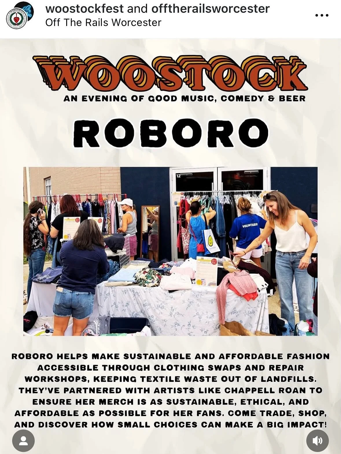 Mark your calendars and get ready to swap! We are very excited to be attending @woostockfest on October 10th

Here&rsquo;s how it works:
Come shop from our collection of fabulous clothing that needs a new home. If you want to contribute, please bring
