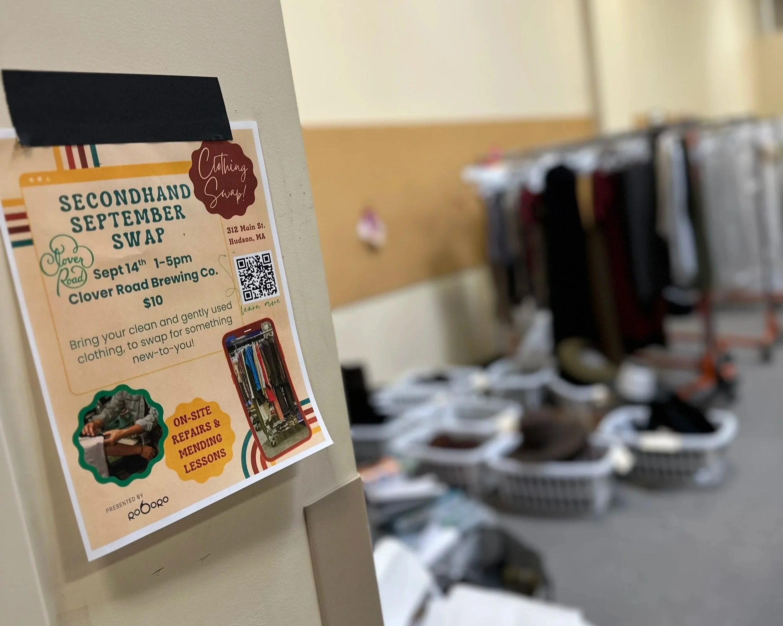 Roboro's secondhand September clothing swap featured clothing donated from the costume department from season one of Widow's Bay