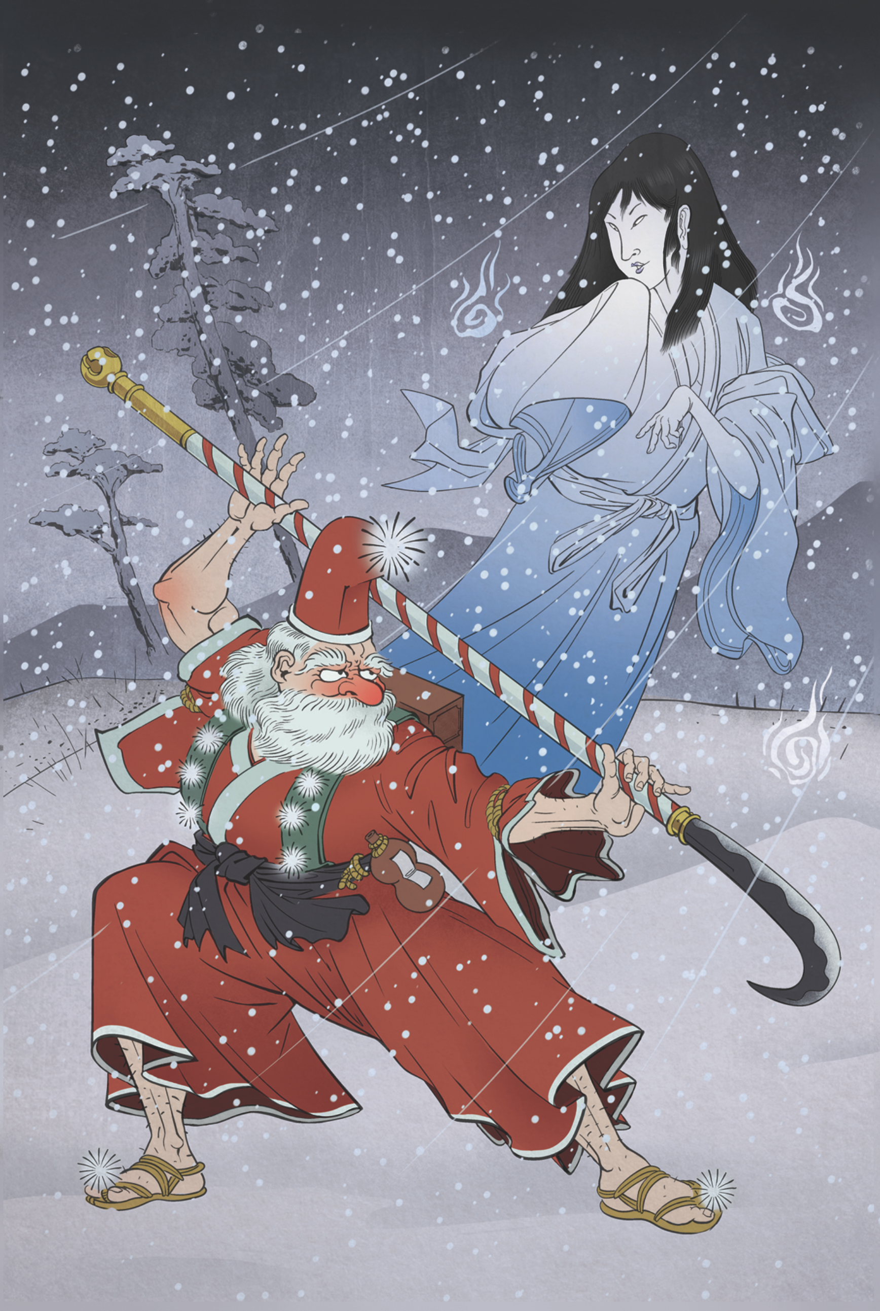 Ta-San confronts the Yuki-Onna