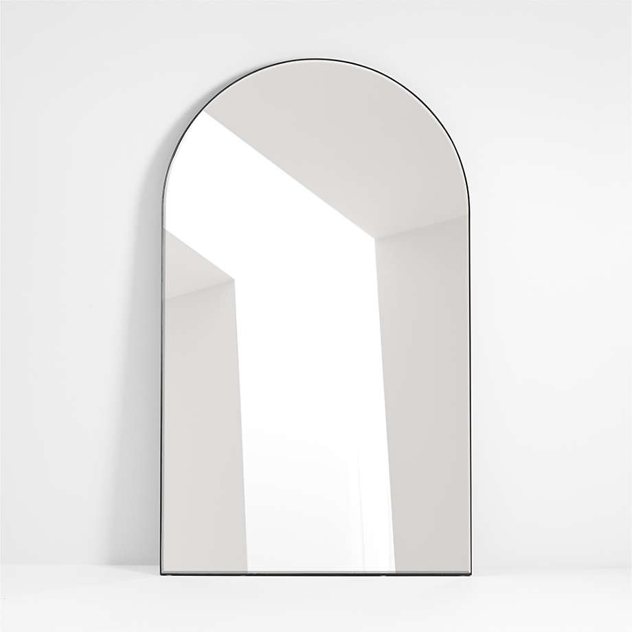 Edge Extra-Large Black Arch Oversized Floor Mirror