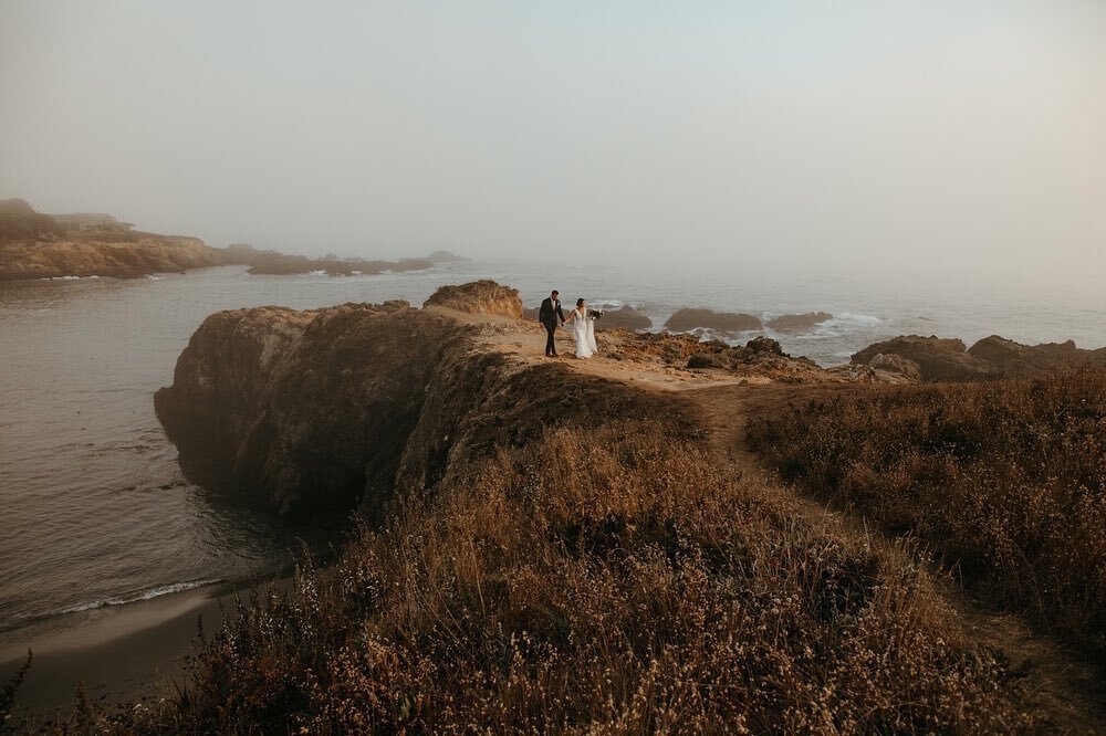 Revisiting Heather and Tim&rsquo;s intimate wedding in Sea Ranch. I love how wild and desolate the Northern California coast can feel ✨