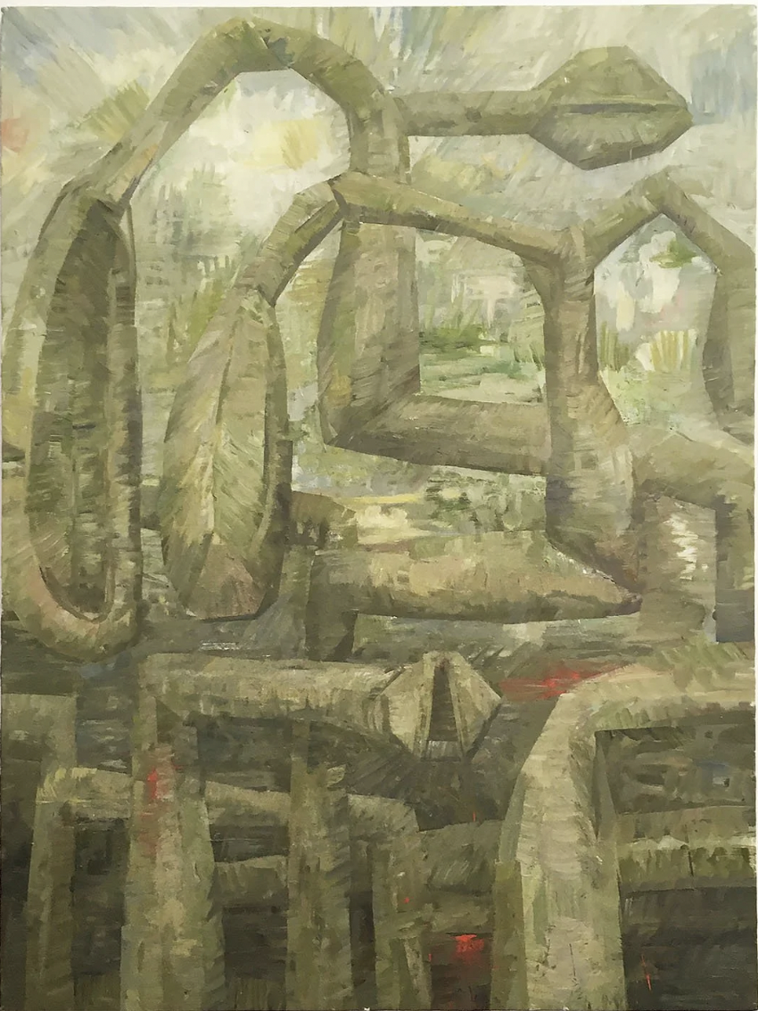 Whiting Tennis, Swamp Thing, 2021, Oil on canvas, 30” x 22”