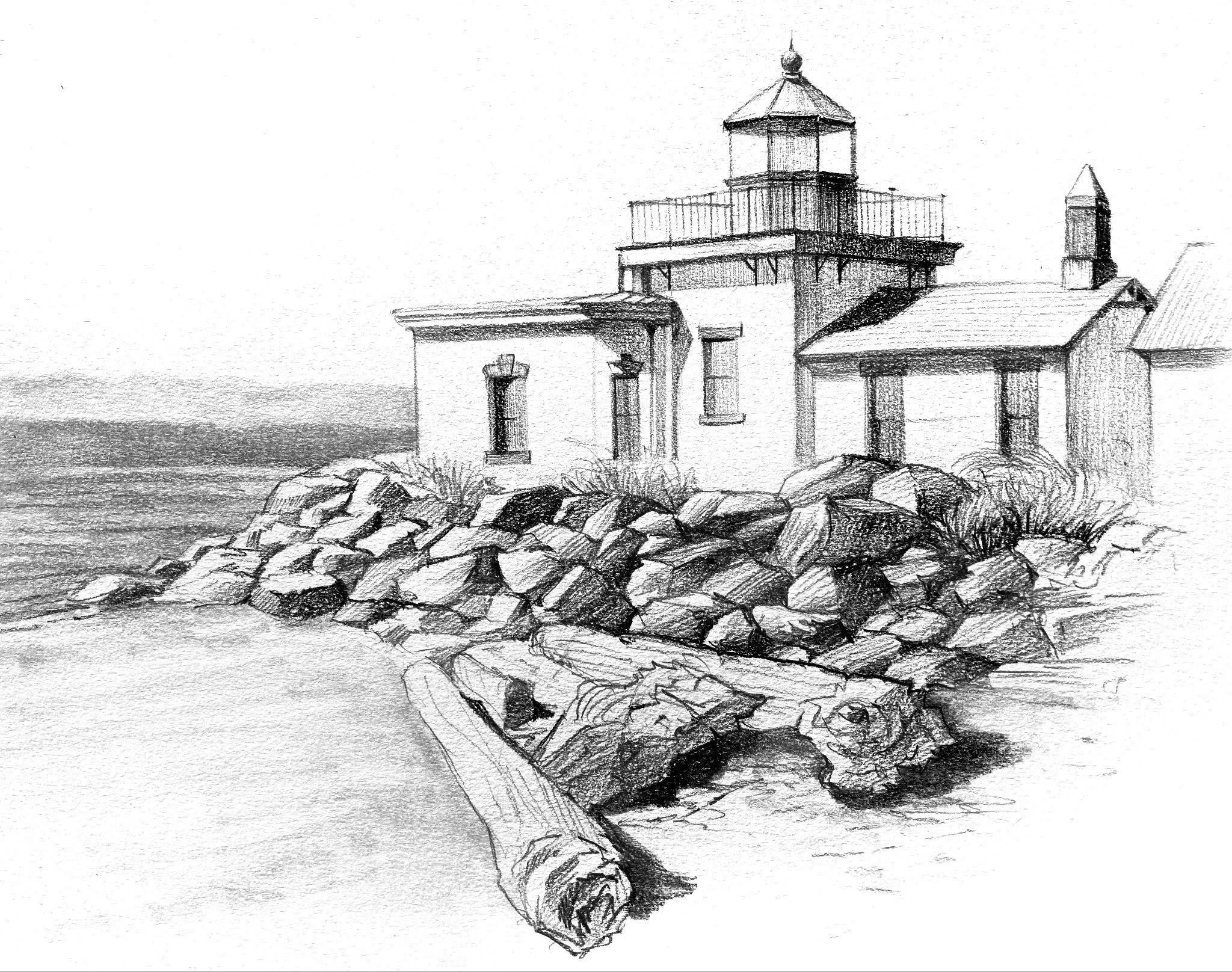 Plein Air Drawing on the La Conner Waterfront w/ Kristin Frost (September 12)