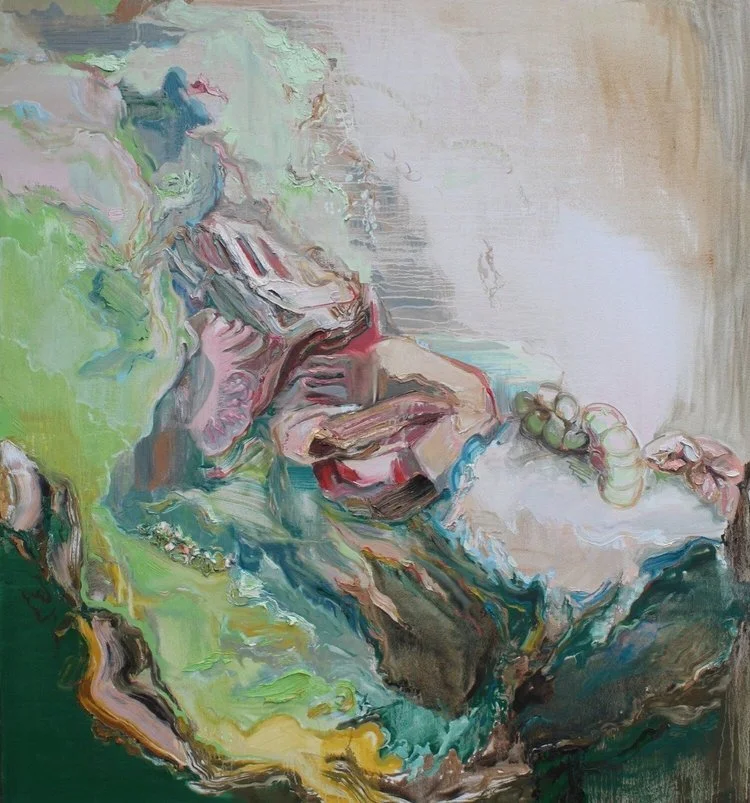 Drie Chapek, Sumptuous, 2017, oil and acrylic on canvas, 52” x 48” courtesy of the Artist i.e. gallery in Edison 