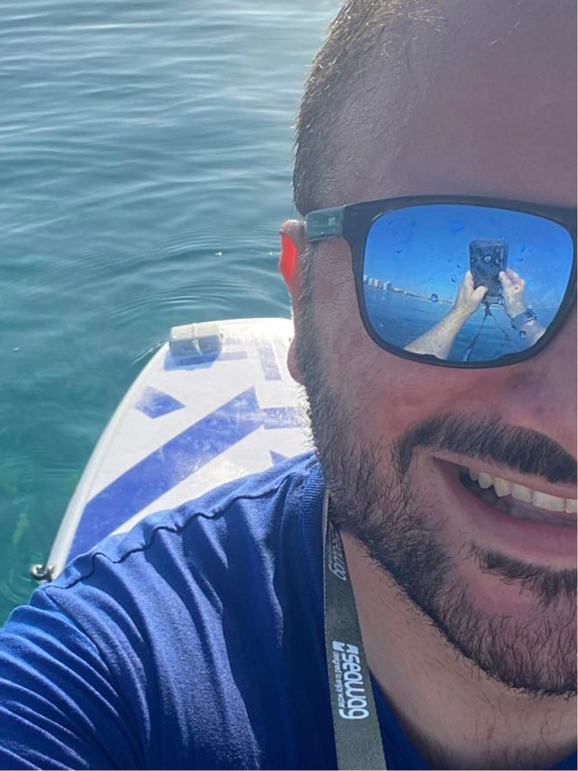 Digital Matter LoRaWAN Yabby GPS tracker installed on SUP Board