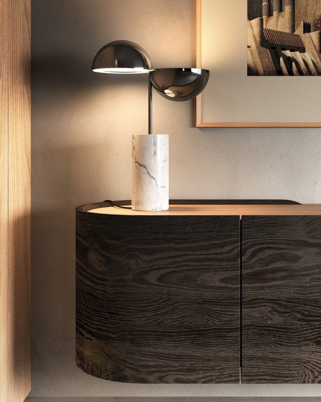 La collezione Elisabeth by @pentalight  trae ispirazione dal fascino astronomico delle semisfere 🌙  in un gioco dinamico tra lame cromate e forme sferiche. 
🌠 Collection elegante, precisione tecnologica: la serie Elisabeth include sospensioni, lamp