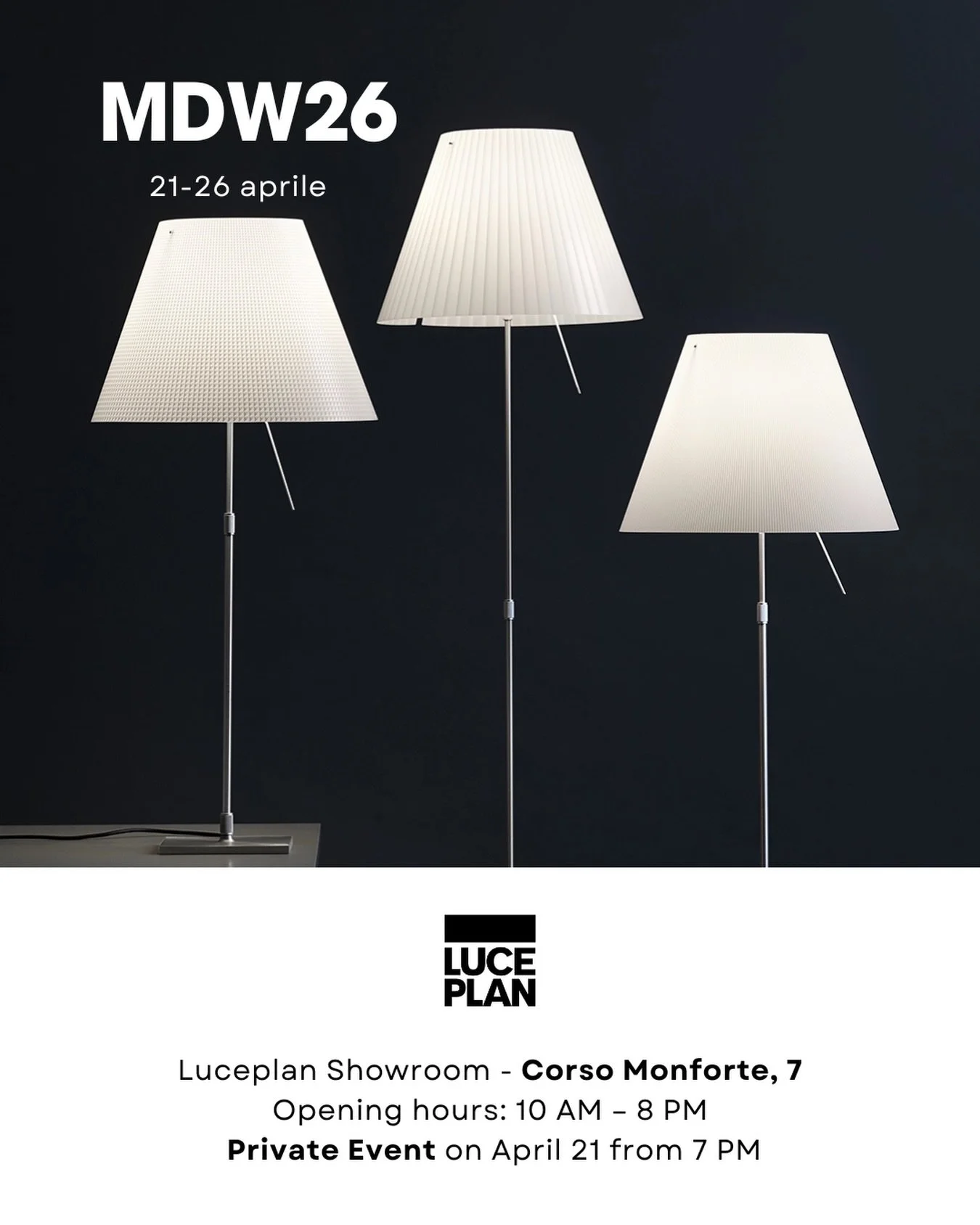 @luceplan_lighting Milan Design Week 
21 &ndash; 26 April 2026 
Luceplan celebra i 40 anni dell&rsquo;intramontabile #Costanza di Paolo Rizzato ➡️ Tra heritage ed innovazione. 

📩 Info e dettagli sul private event su richiesta. 
#SavetheDate #TrendM