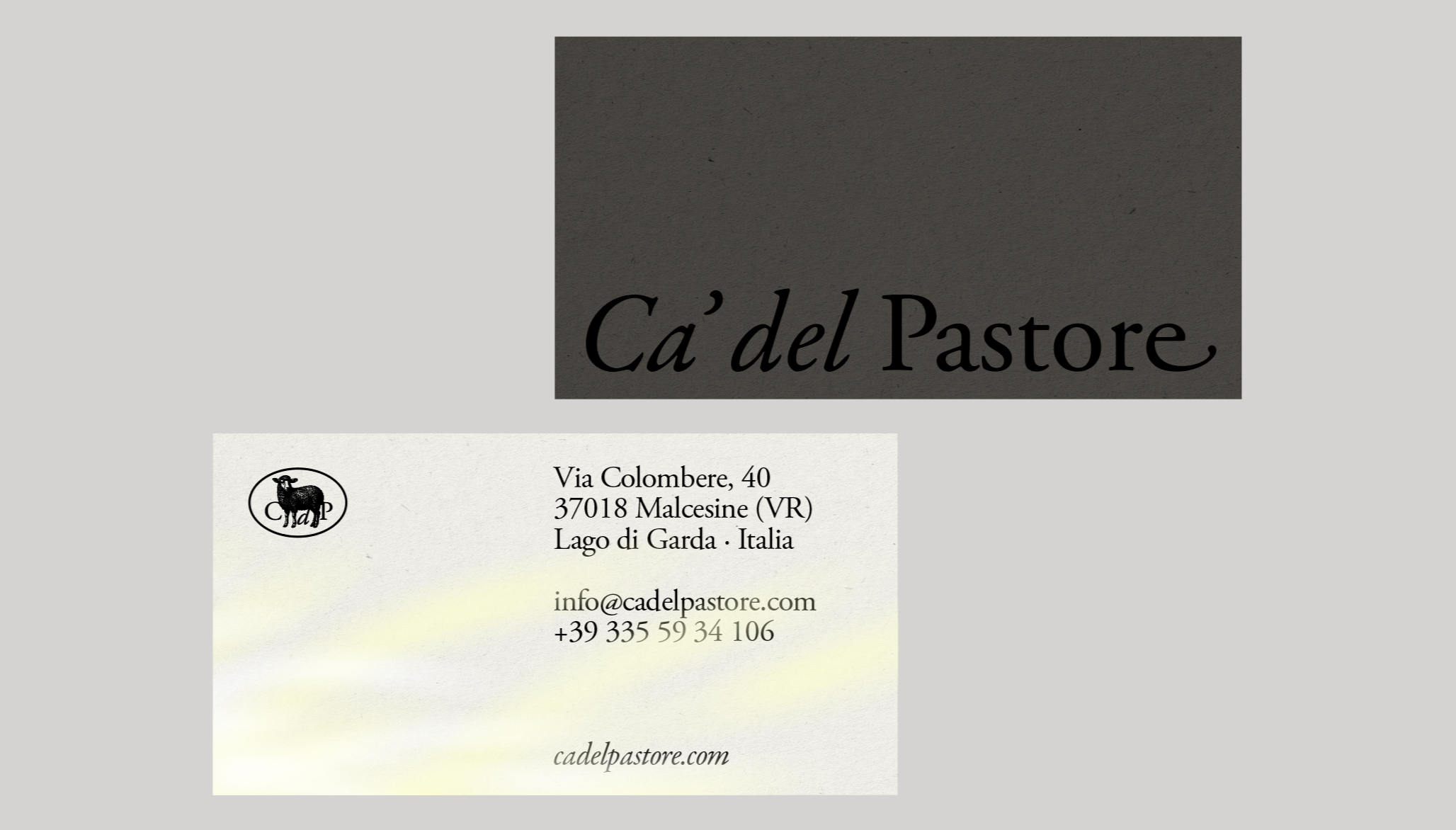 visit card back and front