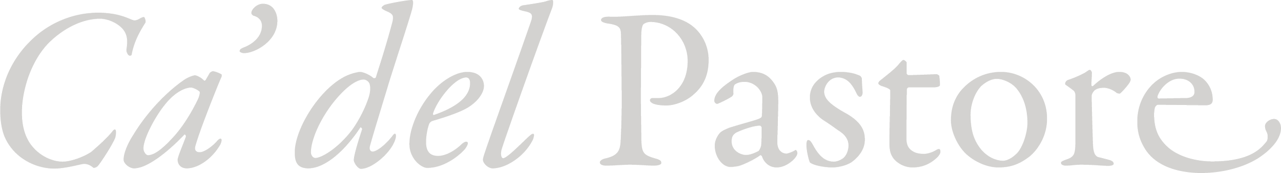 Logotype Ca'delPastore in light gray