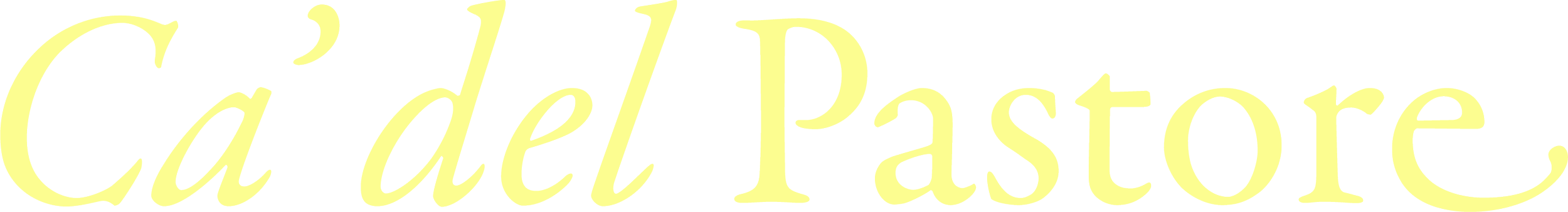 Logotype Ca'delPastore in light yellow
