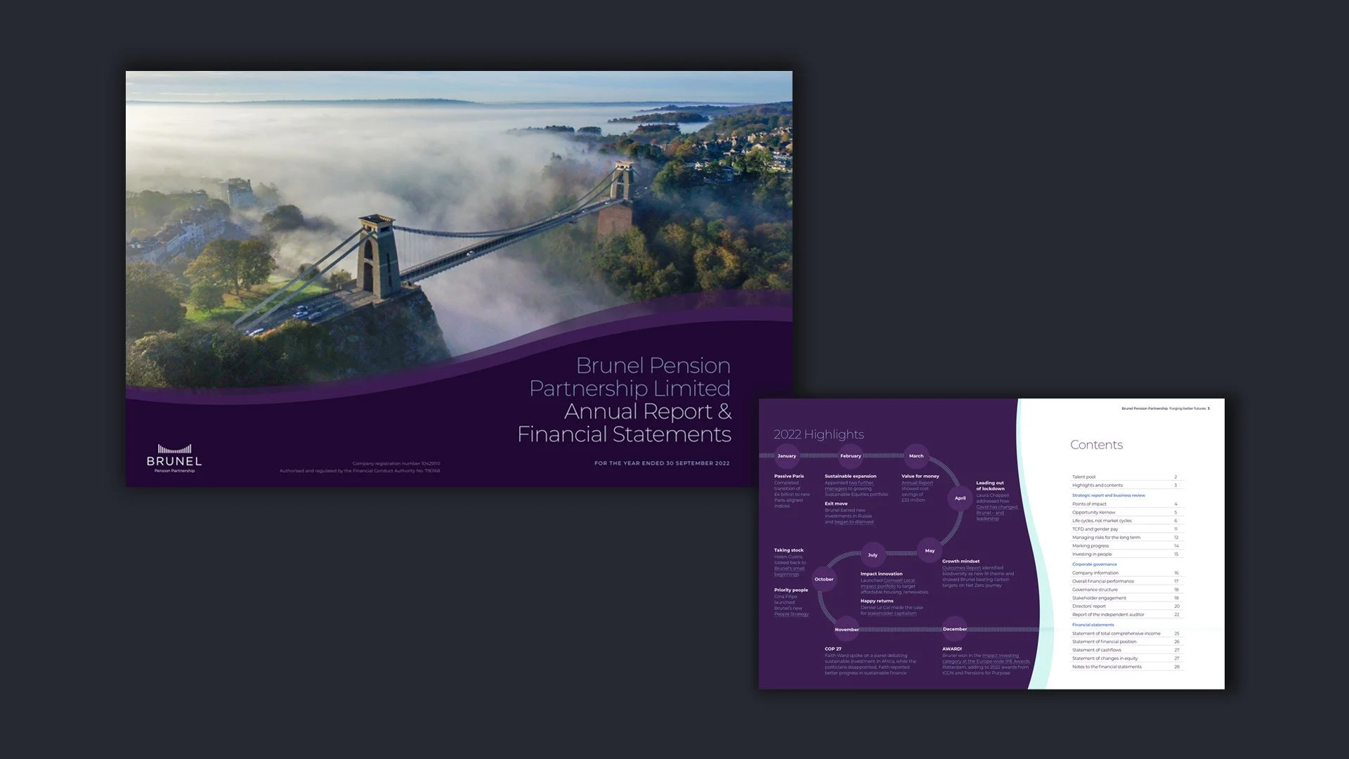 Image of the front cover and contents page of the Annual Report 2022-2023