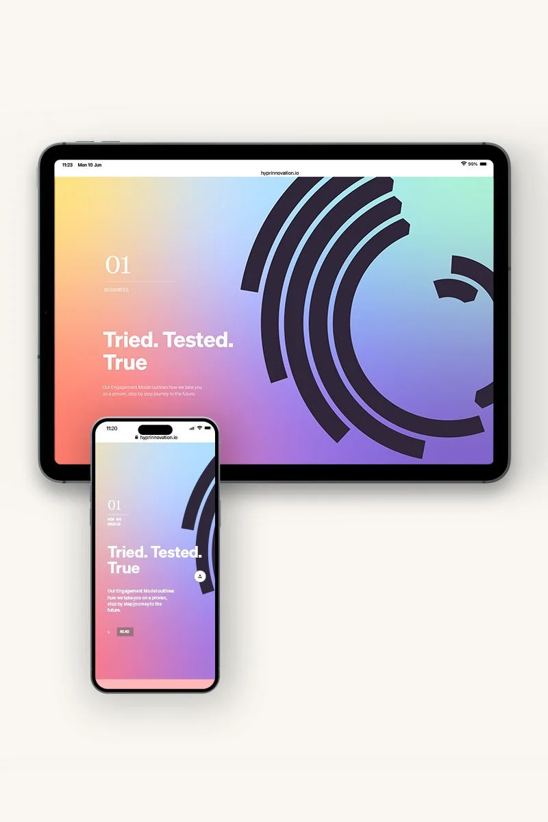 Image showing the ipad and iphone home screens for the Engagement Model
