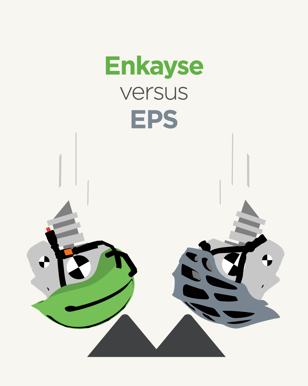Image showing two different helmets signifying the safetytest