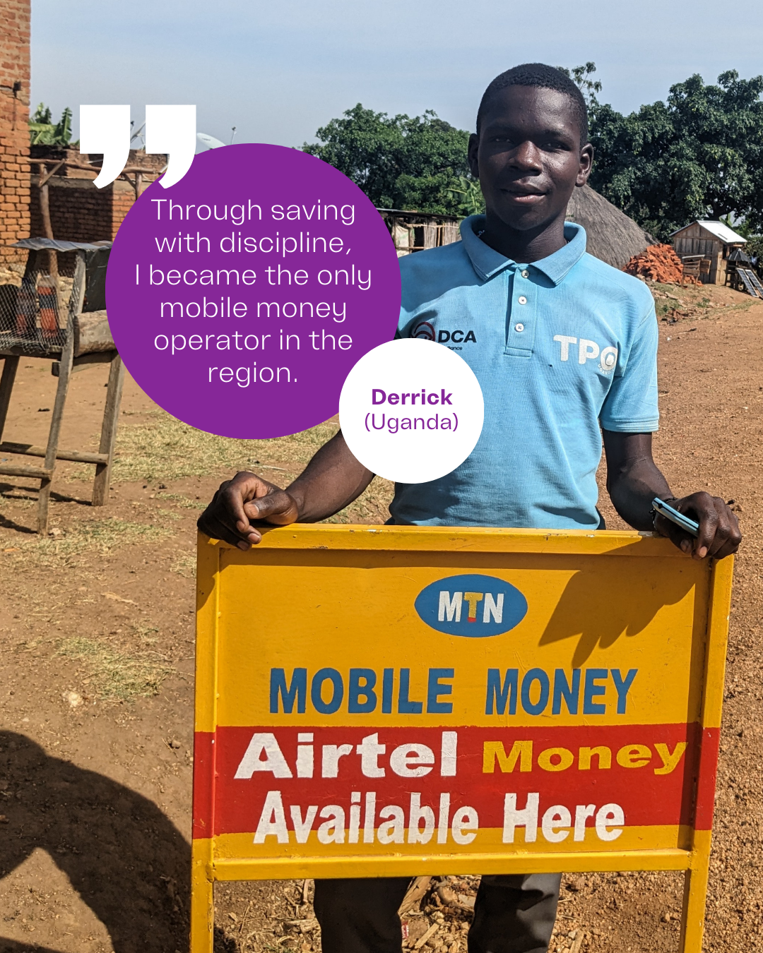 De enige mobile money operator in de regio.