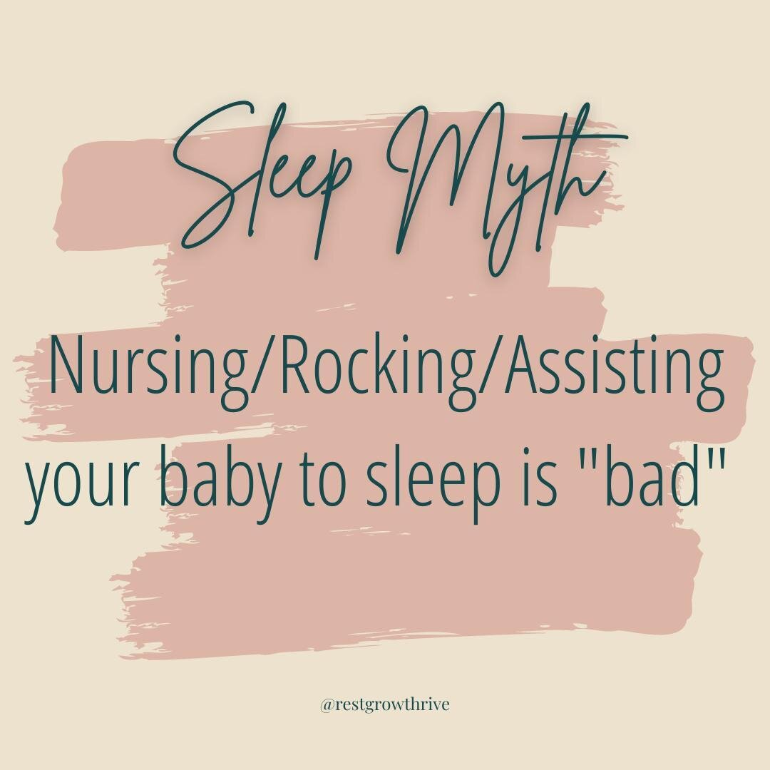 🌟Sleep Myth Monday 🌟

I hear this question all the time in different forms:⁠
⁠
Is nursing my baby to sleep bad? ⁠
I rock my baby to sleep, is that bad? ⁠
I read that using a pacifier for sleep is bad, is it?⁠
⁠
OF COURSE NOT! None of these things a