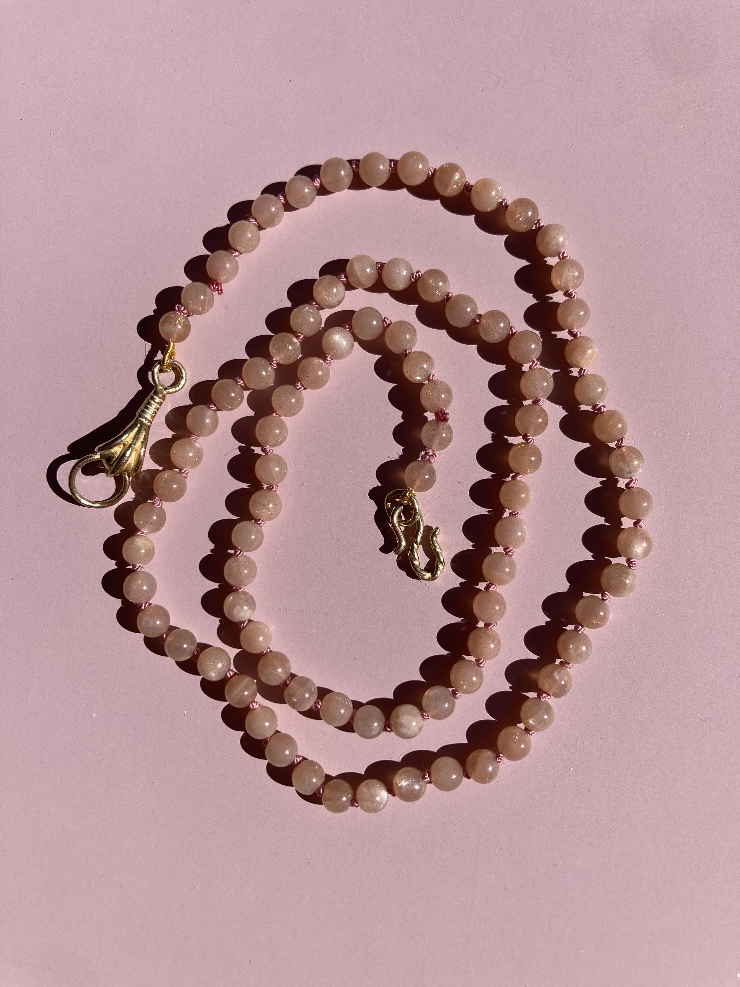 Rose Quartz Beaded Necklace