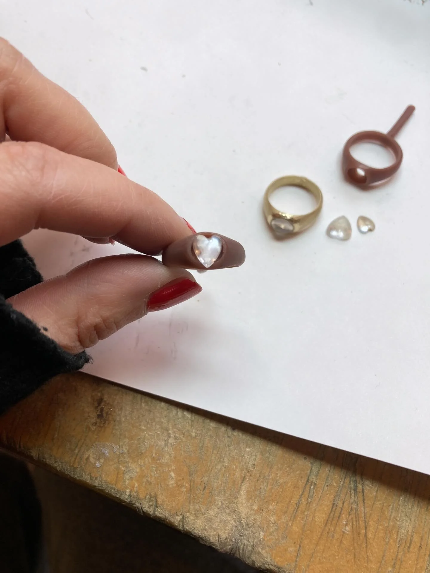 Quick snapshot of the bench this week.
Working on gold moonstone signets but mainly planning my little girl&rsquo;s birthday (which is always a big production each year). How did 6 come around so quickly? Little fun fact, Iris was born THE day the sh