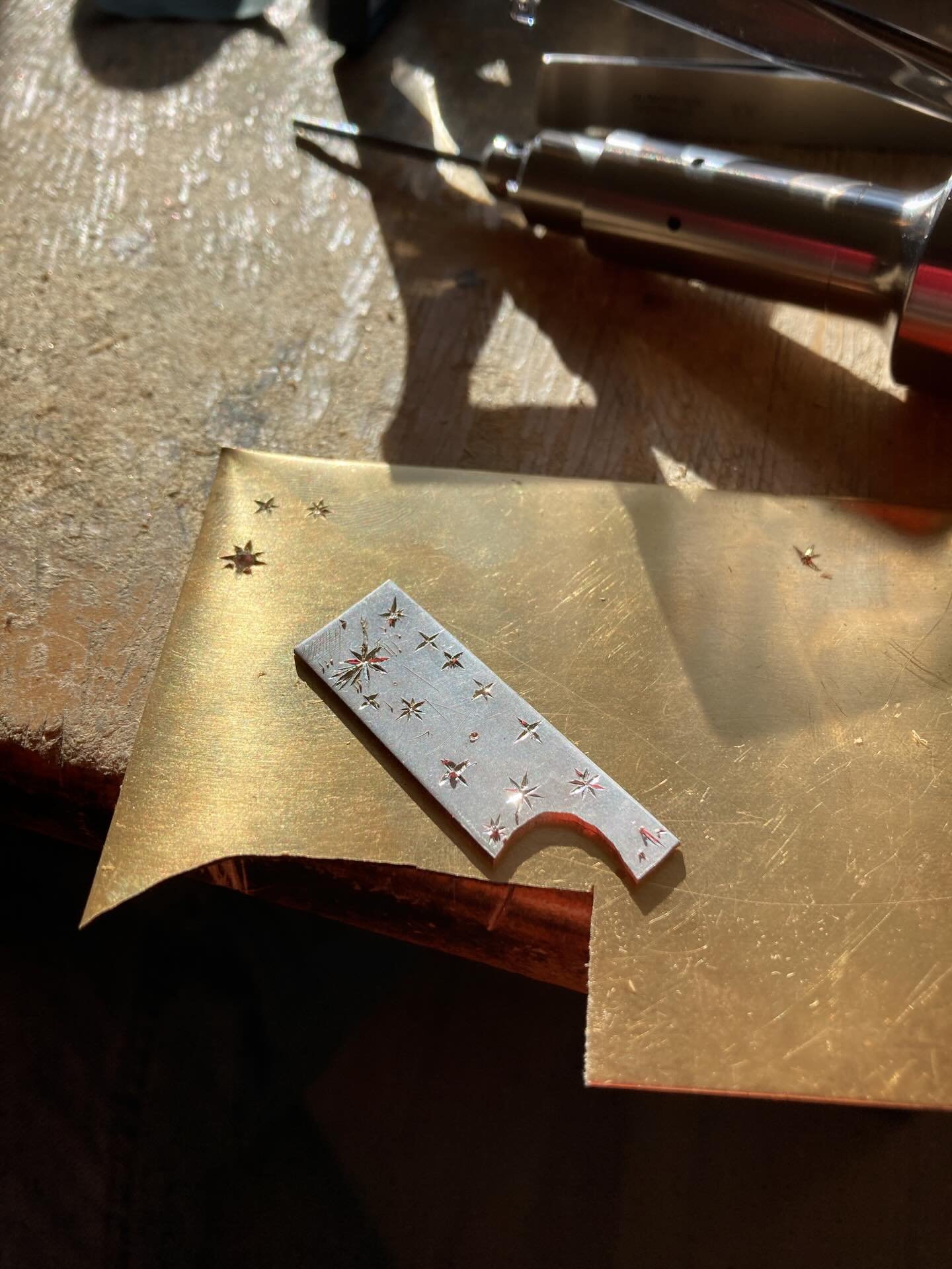 I finally figured out how to sharpen my gravers, well, almost, and now I&rsquo;m practicing engraving tiny stars and star settings. I&rsquo;m still missing one key graver angle, so the stars are a little wonky for now, but I&rsquo;m having so much fu