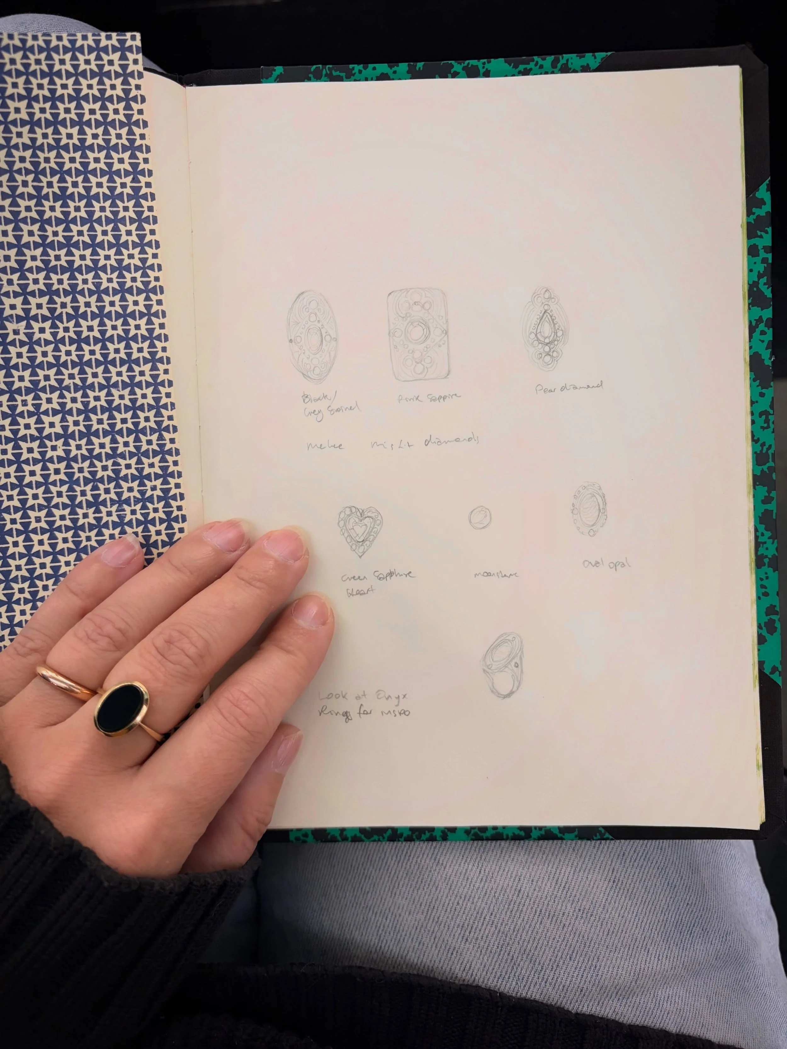 Sunday inspiration 🕯️ 

Had a little quite time today to do some quick sketches of rings I&rsquo;ve had on my mind lately. Imagine them under candlelight as you lounge on a gothic velvet chaise, sipping a delightful Victorian concoction.
October has