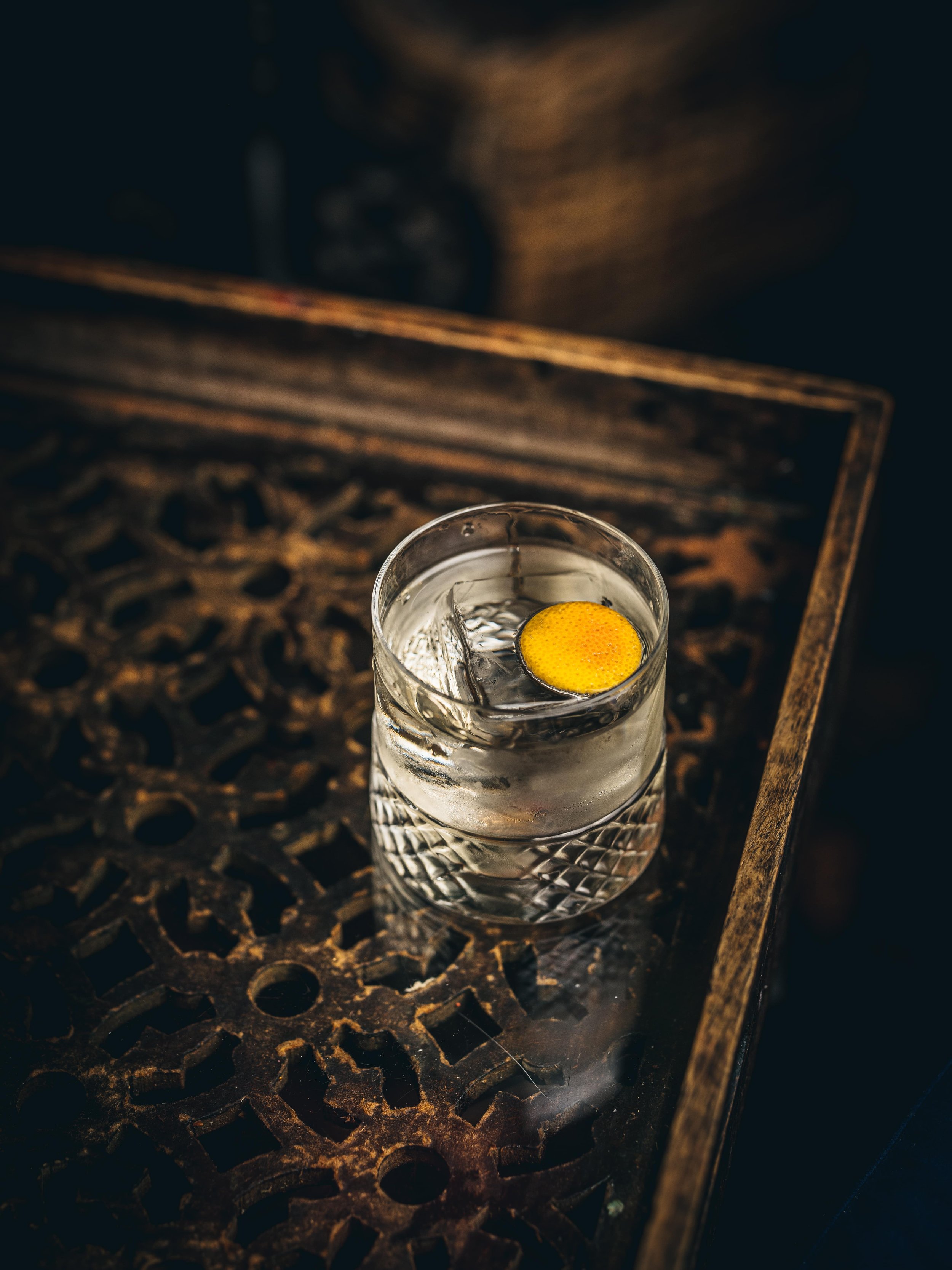 VESPERANTA - The Lakes vodka, Cachaça, Maraska Maraschino Cherry liqueur, Lindisfarne Mead, Paragon Timur Berry, Lemon bitters, Raspberry mist.