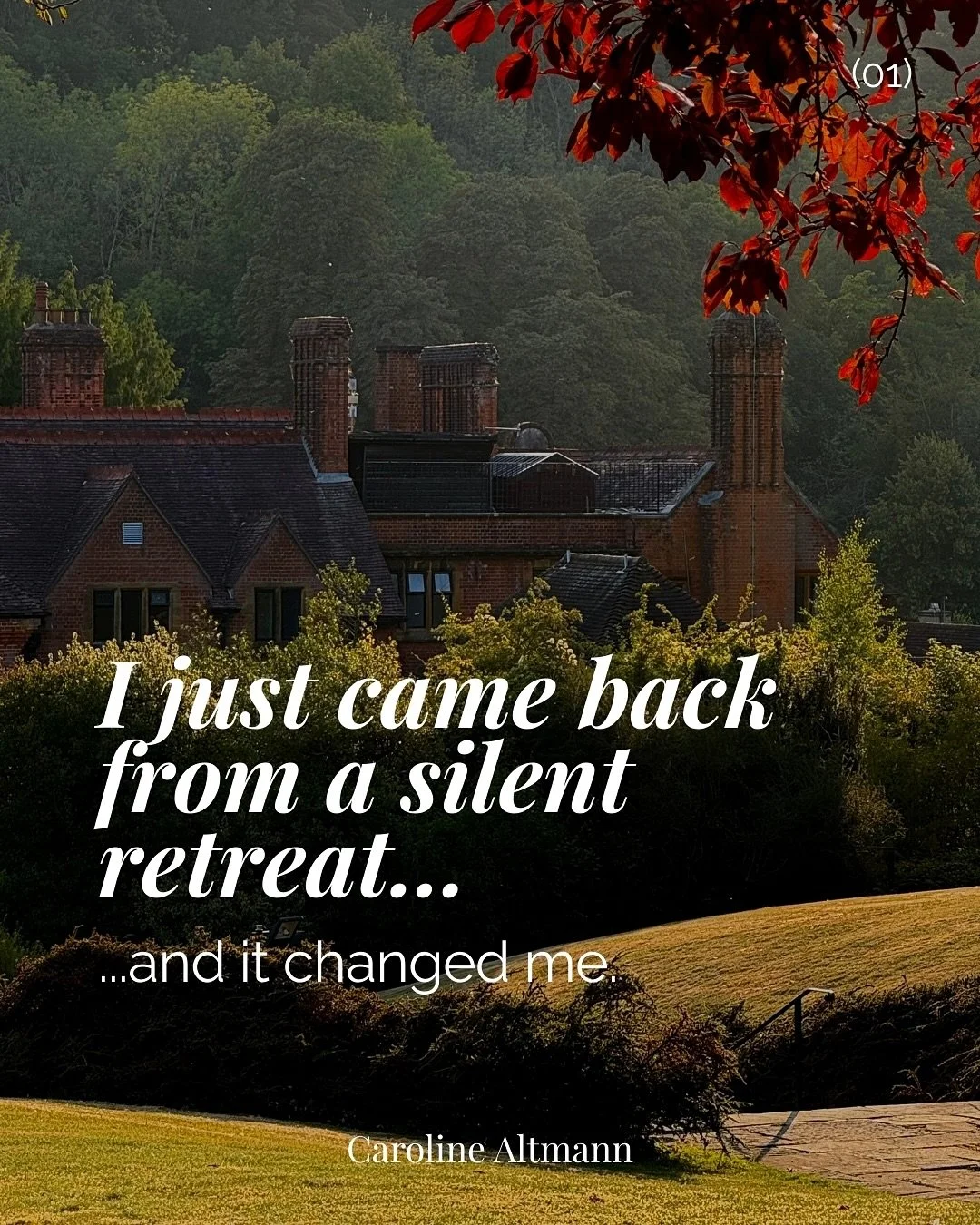 I just came back from a one-week silent retreat: 300+ people, no talking, and one big lesson in facing fear.
In a former girls’ boarding school in Surrey, we sat from 9am–10pm in beautiful silence. No talking, no eye contact, no gestures