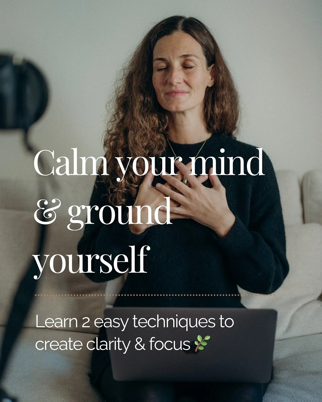 Feeling stressed or nervous? 
Try these 2 simple breathing techniques to bring your mind back to calm and clarity.
✨ Balancing Breath 
Breathe in and out for the same amount of time.
Example: Inhale for 4 counts, exhale for 4 counts.