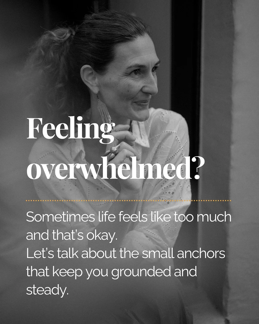 When everything feels a little too much, come back to your anchors -
the small rituals that keep you rooted as life swirls around you.
A walk, a breath, a promise you keep to yourself.
These steady moments don’t hold you back, they hold you&n