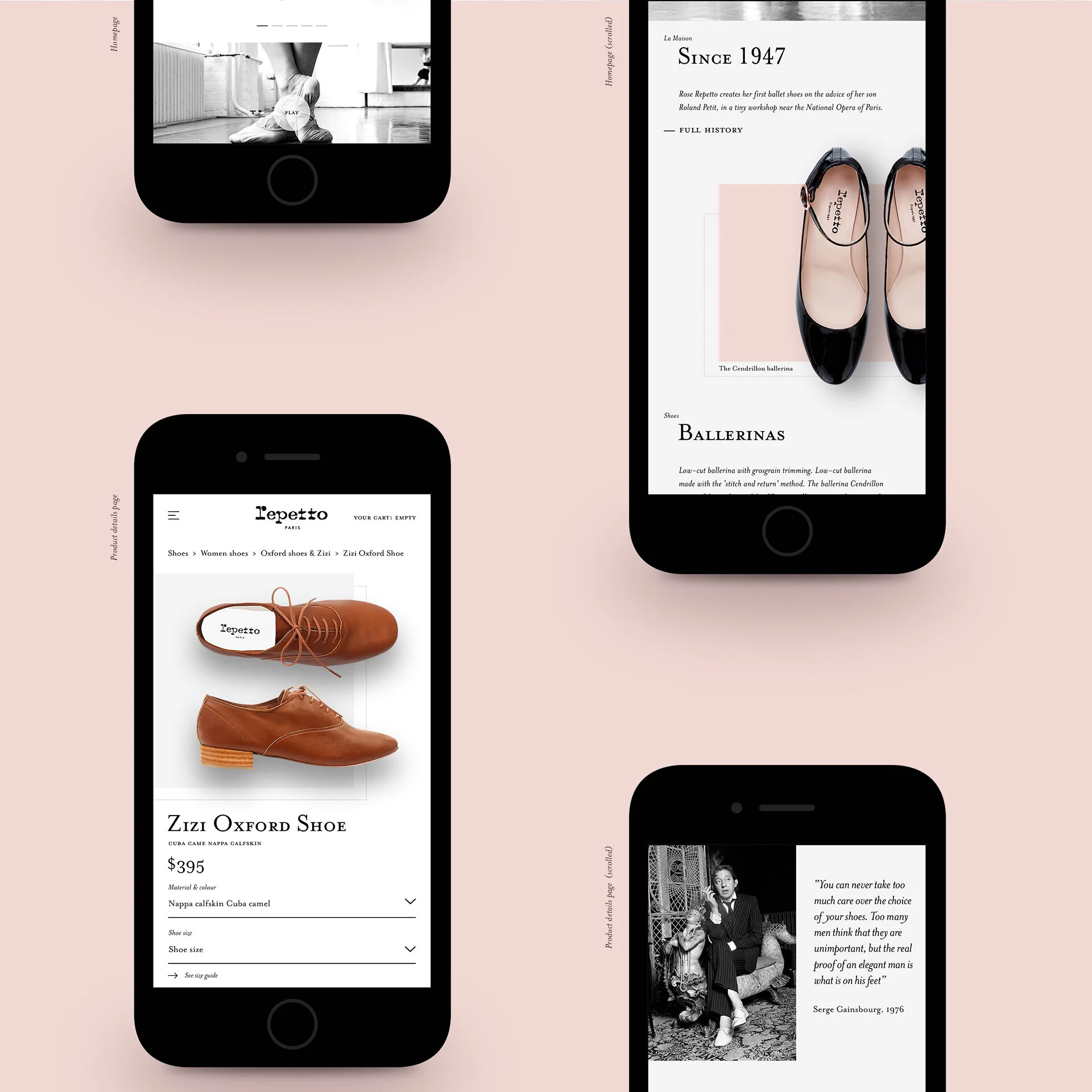 Repetto | E-commerce redesign concept