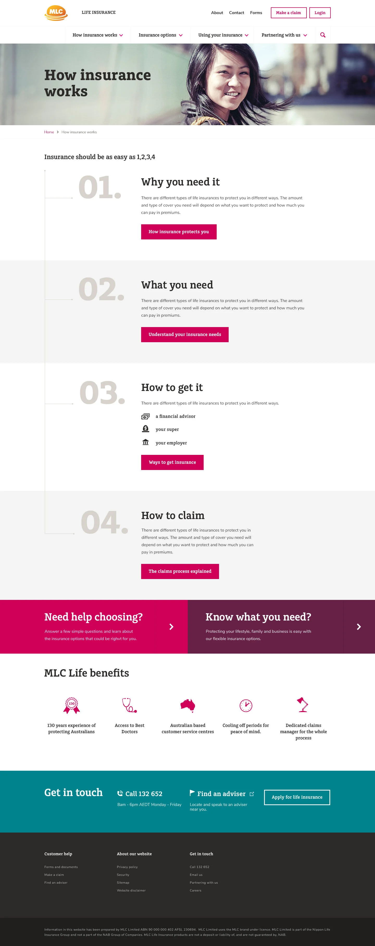 How insurance works page