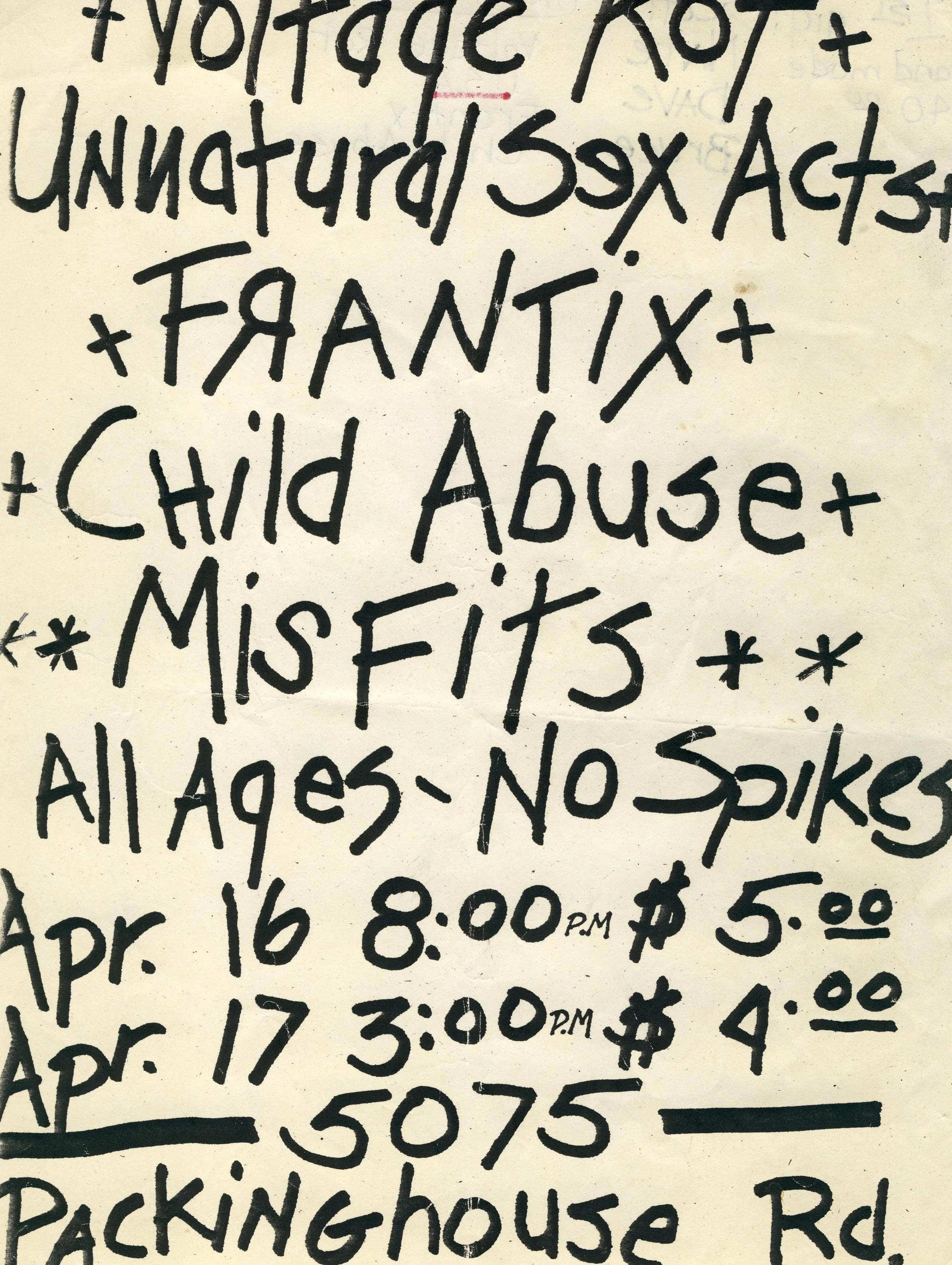 Misfits/Voltage Rot/U.S.A./Frantix/Child Abuse/Wolfgang (Copy)
